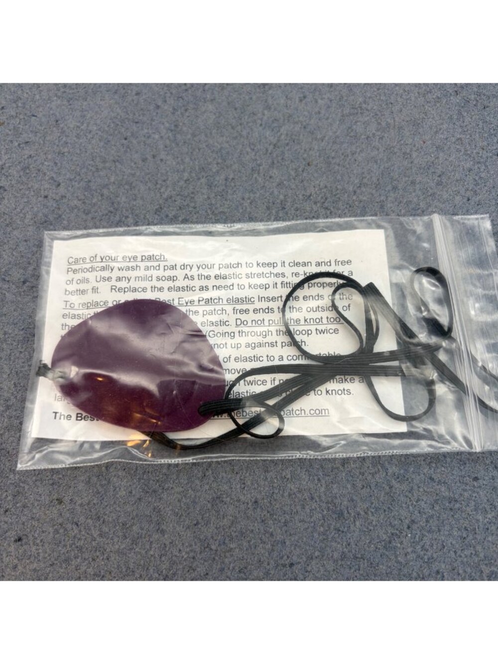 Best Eye Patch Violet Silicone Child Size Small Replaceable Straps  2 X 1.625